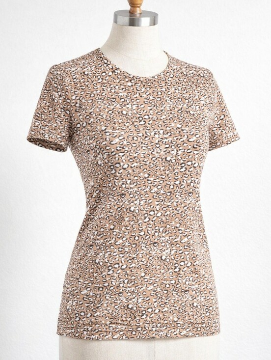 J. Crew Tops - J. CREW Animal Print Studio T Shirt Short Sleeve Leopard Cheetah | SMALL